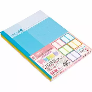 Nakabayashi Logical Note B5 pack Pastel A-lined 5-book No-B525A-5P