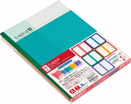 Nakabayashi Logical Note B5 pack Vivit A-ruled 5-book No-B524A-5P