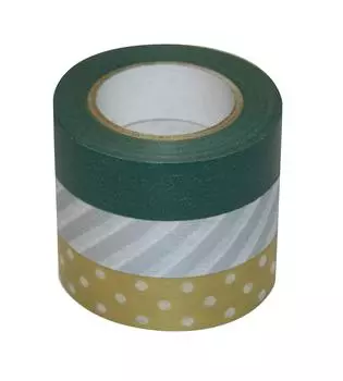 Nakabayashi Masking Tape d Tape Printed Pattern Washi 3 Pack Variety DT15-3P-18