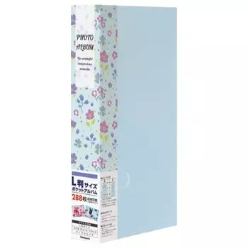 Nakabayashi Pocket Album Photo Holder L Size 288 Pieces Floral Pattern Blue PHE2288A-B