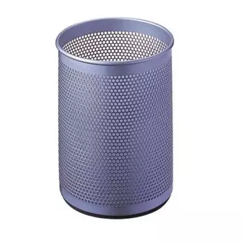 Nakabayashi Punching Metal Pen Stand (Pen Holder) Round Silver Metallic PS-M1SM