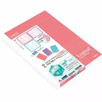 Nakabayashi Swing Logical Antibacterial Cover Notebook Cute Color Pack Semi-B5 A-lined/3-Book NB508A-3P
