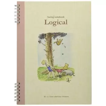 Nakabayashi Swing Logical W Ring Notebook Classic Pooh B5 A-lined Pink 64958