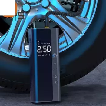 Накачивающий насос Многофункциональный быстрый накачивающий цифровой дисплей 150PSI Беспроводной автомобильный электрический насос для накачивания шин для автомобиля чёрный