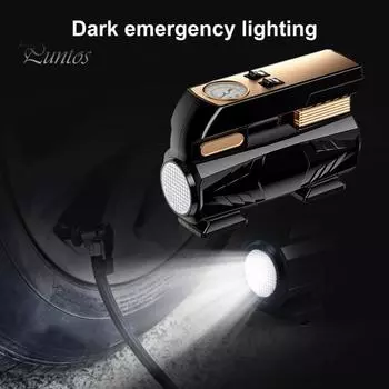 Накачка автомобильных шин Портативный воздушный компрессор 4 режима Регулируемый малошумный цифровой манометр для шин Электрический велосипедный насос со светодиодной подсветкой B