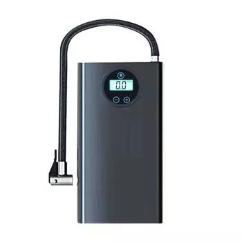 Накачка шин Портативный воздушный компрессор Точное давление ЖК-дисплей Беспроводной воздушный насос Накачка шин для автомобилей Мотоциклы Велосипеды чёрный