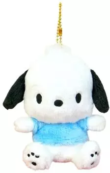 Nakajima Corporation Fluffy Pochacco MC Blue H11xW11xD7cm Plush Mascot Keychain with Ball Chain 143204-20