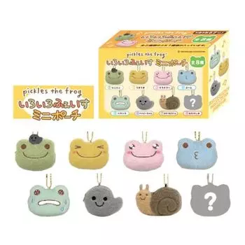 Nakajima Corporation Frog Pickles Various Faces Mini Pouch Sold separately cannot be selected H9 x W14 x D5cm Pattern 192608-24