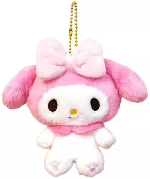 Nakajima Corporation Howahowa My Melody MC Pink H12xW15xD7cm Plush Mascot Keychain with Ball Chain 143082-20