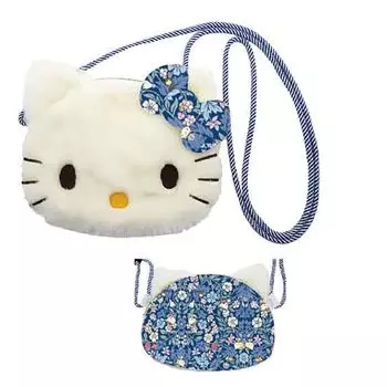 Nakajima Corporation Liberty Fabrics x Hello Kitty Мягкий плюшевый плед BL 190468-24 синий