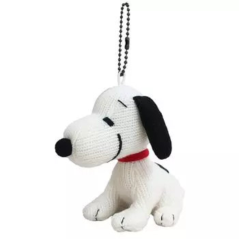 Nakajima Corporation Peanuts Snoopy Knit Mascot Sitting H9 x W7 x 201867-24 Размер D11.5см
