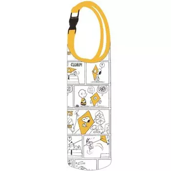 Nakajima Corporation Peanuts Snoopy Plastic Bottle Cover 600 75th Comic Pattern 208422-25 H27 x W7.5 x D7.5cm