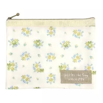 Nakajima Corporation Pickles Retro Flower Flat Pouch Желтый 167804-22