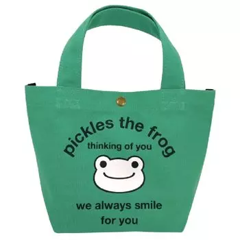 Nakajima Corporation Pickles the Frog alWays smile Mini Mini Tote Bag Green 182616-23