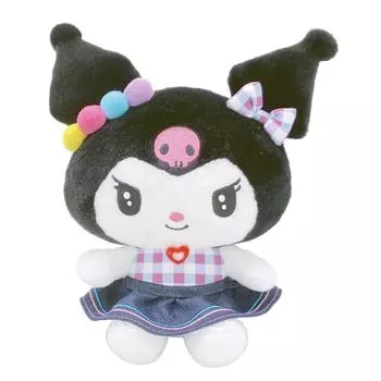 Nakajima Corporation Sanrio Characters Гингем Деним Куроми Плюшевая игрушка S 210814-25 Размер: приблизительно. В23 х Ш22 х Г12см