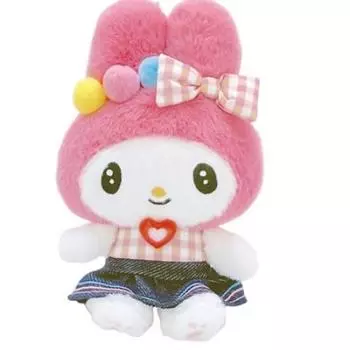 Nakajima Corporation Sanrio Characters Гингем Джинс Моя Мелодия Маскот В15 х х Г8см 210883-25 Ш9.5