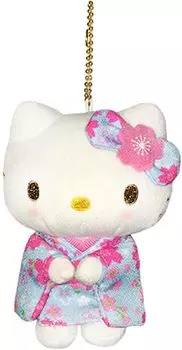 Nakajima Corporation Sanrio Hello Kitty Sakura Kimono Series светло-голубой талисман 098474-17