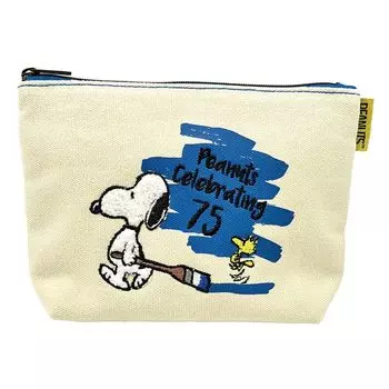 Nakajima Corporation Snoopy 75th Celebration Sagara Косметичка Косметичка Синий В12 x Ш19 x Г5 см 202772-24