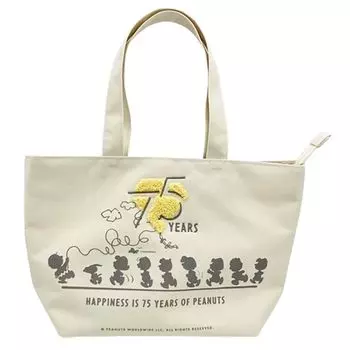 Nakajima Corporation Snoopy 75th Zipper Mini Tote 199508-24 H21W34D11cm