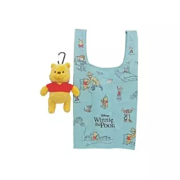 Nakajima Corporation Winnie the Animal Eco Bag Moss Blue Pooh/Stuffed 187420-23