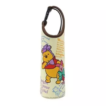 Nakajima Corporation Winnie the Pooh Plastic Bottle Cover 600 Colorful H27 x x 203052-24 W7.5 D7.5cm