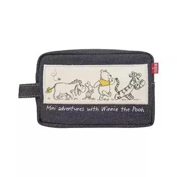 Nakajima Corporation Winnie the PoohDenim Square Pouch Friends H12W23D5cm 199706-24