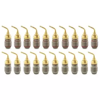 Nakamichi FanLock Excel Series 24k Gold Plated 2 мм штыревой разъем Banana Spring Clip Connector для 10 AWG 18 AWG калибра 4 мм усилитель динамика стерео