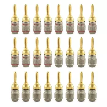 Nakamichi FanLock Excel Series 24k позолоченный банановый штекер 10 AWG 18 AWG калибр 4 мм динамик усилитель стерео домашний кинотеатр радио аудио провод кабель