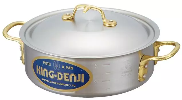 Nakao Aluminum King Denji Outer pot 18cm with tape measure Mfg. D-3 серебряный