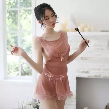 Кружевное эротическое боди с открытой спиной, костюм горничной для соблазнения one size fits all