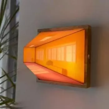 Naked Eye 3D Vision Night Light LED Illusion Atmosphere Light Классическое произведение искусства C