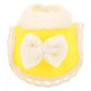 Накидка для хомяка с бантом Мягкая флисовая мини-одежда для мелких животных(Желтый М) S(for 2-4kg) жёлтый