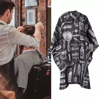 Накидка для парикмахерской, винтажная дышащая, нелипкая, пылезащитная, антипригарная, ткань, профессиональная накидка для стрижки волос, парикмахерская 2pcs