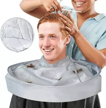 Накидка для стрижки волос, зонтик, нейлон, накидка для хранения в парикмахерской, нагрудник для парикмахера, фартук - сумки для хранения серебряный