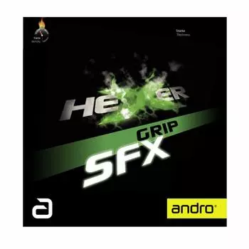 Накладка для настольного тенниса andro HEXER GRIP SFX Back Soft Tension Black 112294 (Вращение) 2,1 чёрный