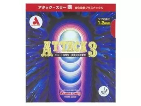 Накладка для настольного тенниса Armstrong Attack Three M Grain Table Soft Red Medium 6150