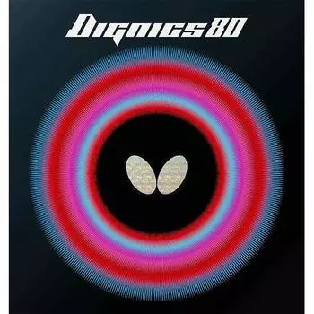 Накладка для настольного тенниса Butterfly Dignics 80 Back Soft High Tension Red Extra Thick 06050 красный