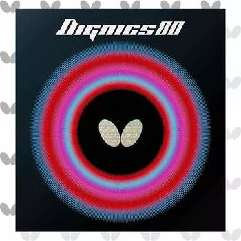 Накладка для настольного тенниса Butterfly Dignics 80 Back Soft High Tension Black Extra Thick 06050 чёрный