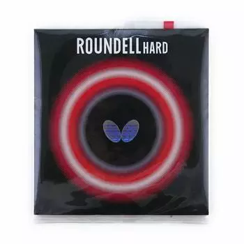 Накладка для настольного тенниса Butterfly Roundel, жесткая, с высоким натяжением, красная, толщина 05890 (006)