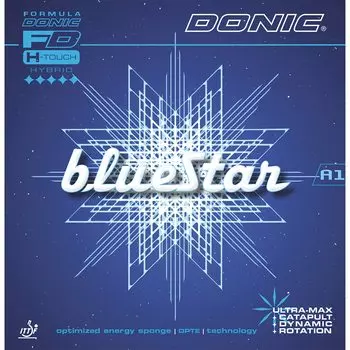 Накладка для настольного тенниса Donic Blue Star A1 с мягкой основой, клейкая, натяжная, черная, MAX AL101 (AB) чёрный