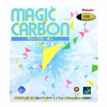 Накладка для настольного тенниса Nittaku Magic Carbon Back мягкая, высокоэластичная, красная, очень толстая NR-8210 красный