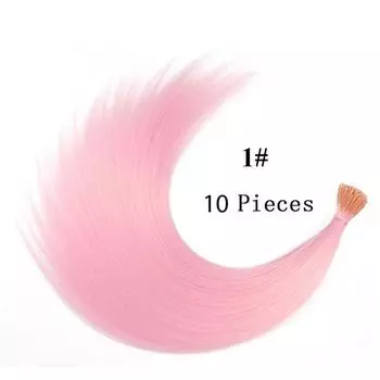 Накладка для парика без зажимов, аксессуары для волос, накладка для волос на I-образных прядях, синтетические волосы, искусственные накладные волосы, наращивание волос 01