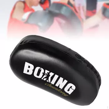 Накладка для тайского бокса изогнутая искусственная кожа утолщенная мишень для ног, коленей и локтей для тренировок белый