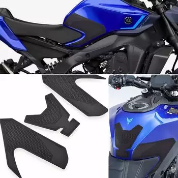 Накладка на бак для мотоцикла Yamaha MT09 2024, защитная наклейка на топливный бак, прочный сотовый дизайн, MT-09 MT-09SP, противоскользящая, противоцарапающая чёрный