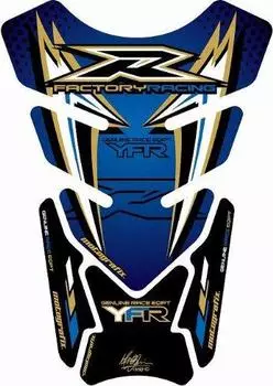 Накладка на бак MOTOGRAFIX YAMAHA QUADPAD (Р6/Р1) Синий/золотой MT-TY015AB