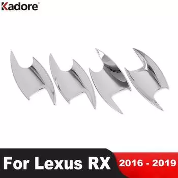 Накладка на боковую дверную ручку для Lexus RX 2016 2017 2018, хромированные внешние дверные ручки, чехлы для рамок чашек автомобиля