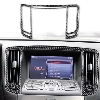 Накладка на центральный воздуховод из настоящего углеродного волокна для 2007-2013 Infiniti G37