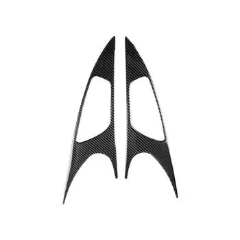 Накладка на дверную ручку салона автомобиля из углеродного волокна, подходит для Honda Civic 2016-2019, автомобильные аксессуары, защитная наклейка 3D чёрный