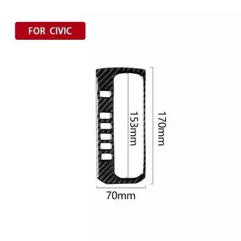 Накладка на дверную ручку салона автомобиля из углеродного волокна, подходит для Honda Civic 2016-2019, автомобильные аксессуары, защитная наклейка 3D чёрный