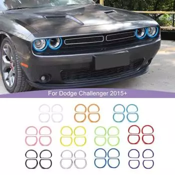 Накладка на фару автомобиля для Dodge Challenger 2015, внешние аксессуары из АБС-пластика углеродного волокна черного